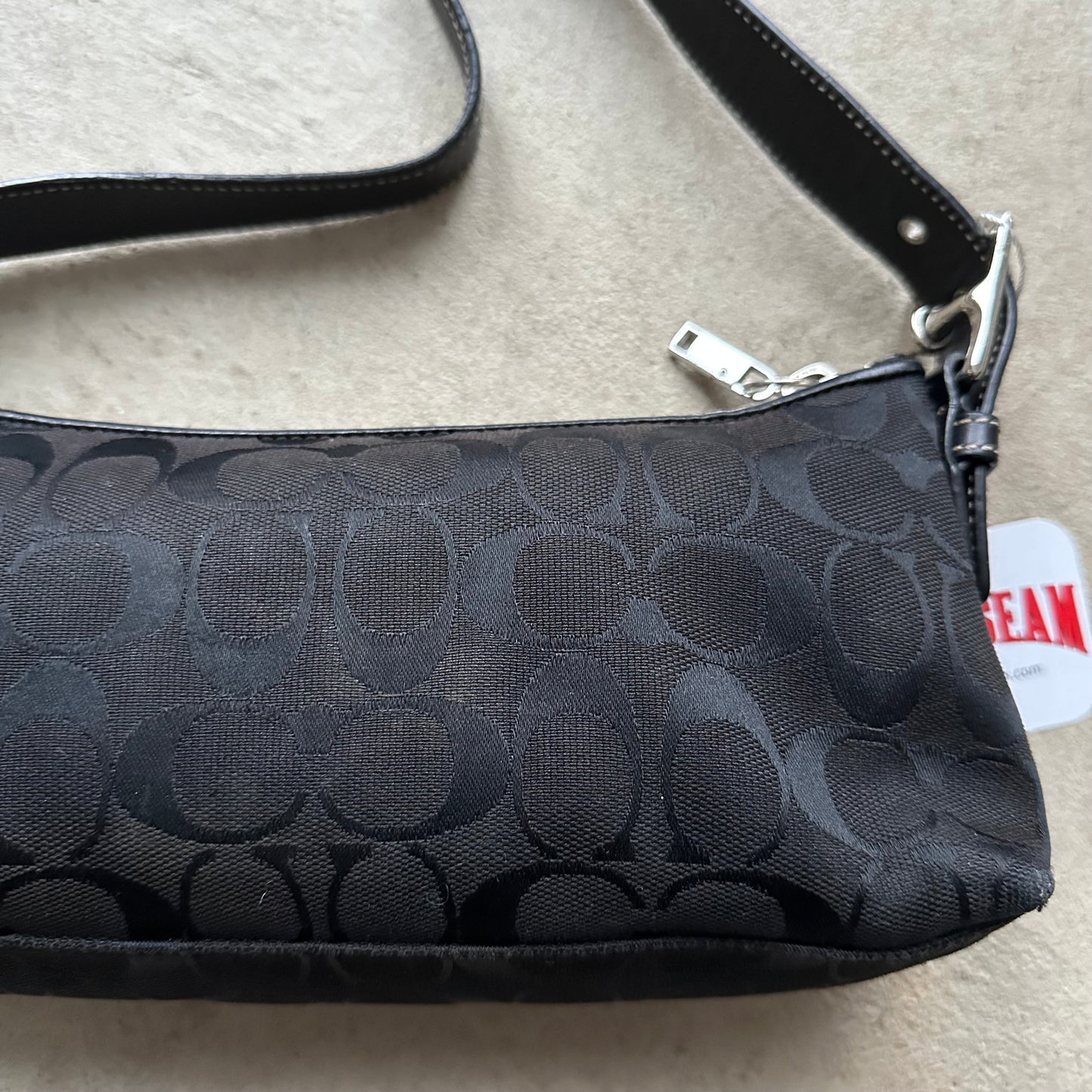 Vintage Y2K Coach Black Baguette Shoulder Bag
