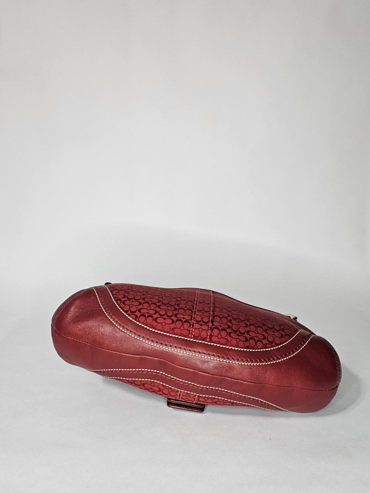 Y2k Coach Large Red Soho In Signature C Shoulder Bag