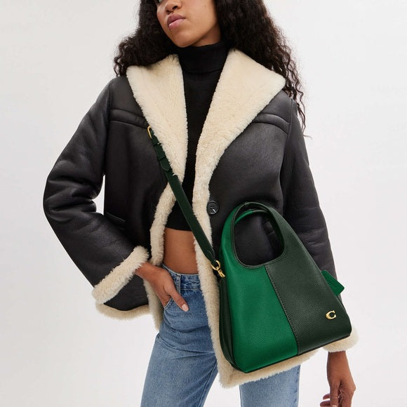 COACH Lana Shoulder Bag 23 In Colorblock Amazon Green Multi CM575 Crossbody