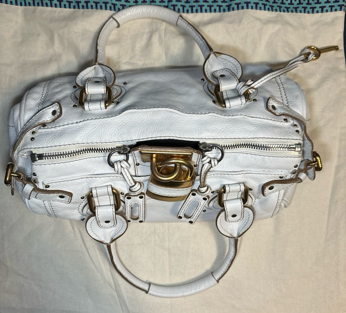 Chloe white tote