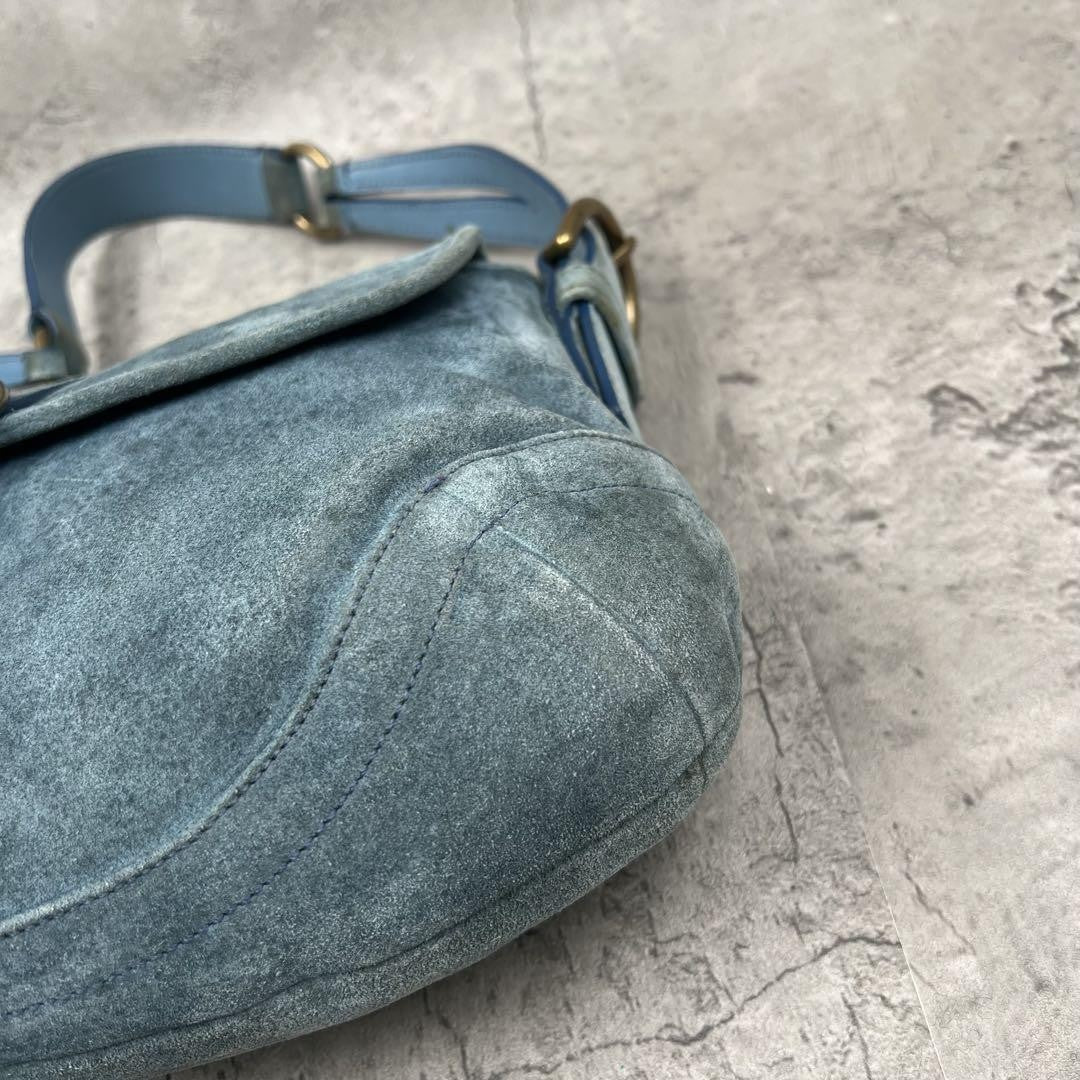 Coach Vintage Soho Shoulder Bag Suede Leather Jean blue 9253 Used Women