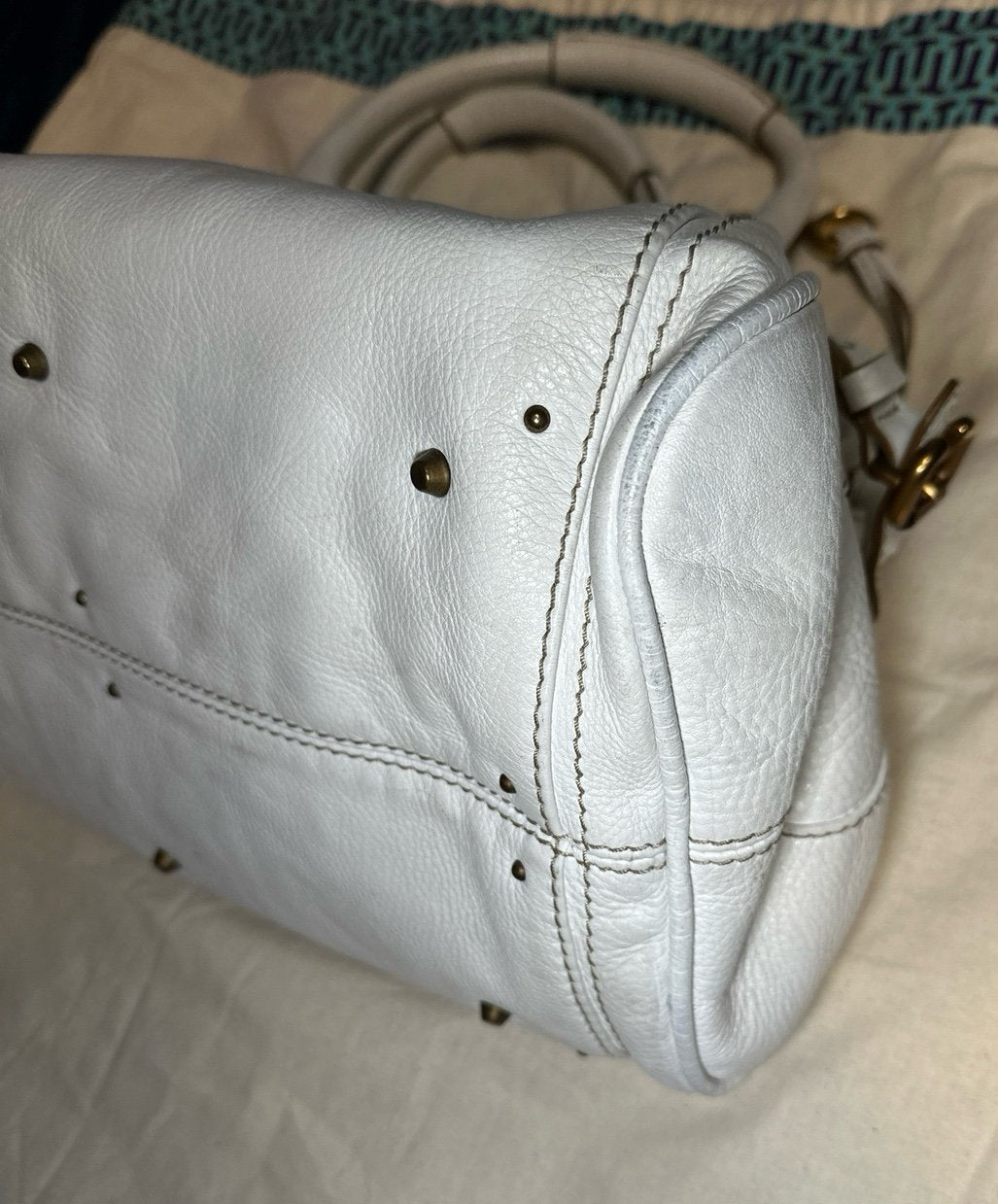 Chloe white tote