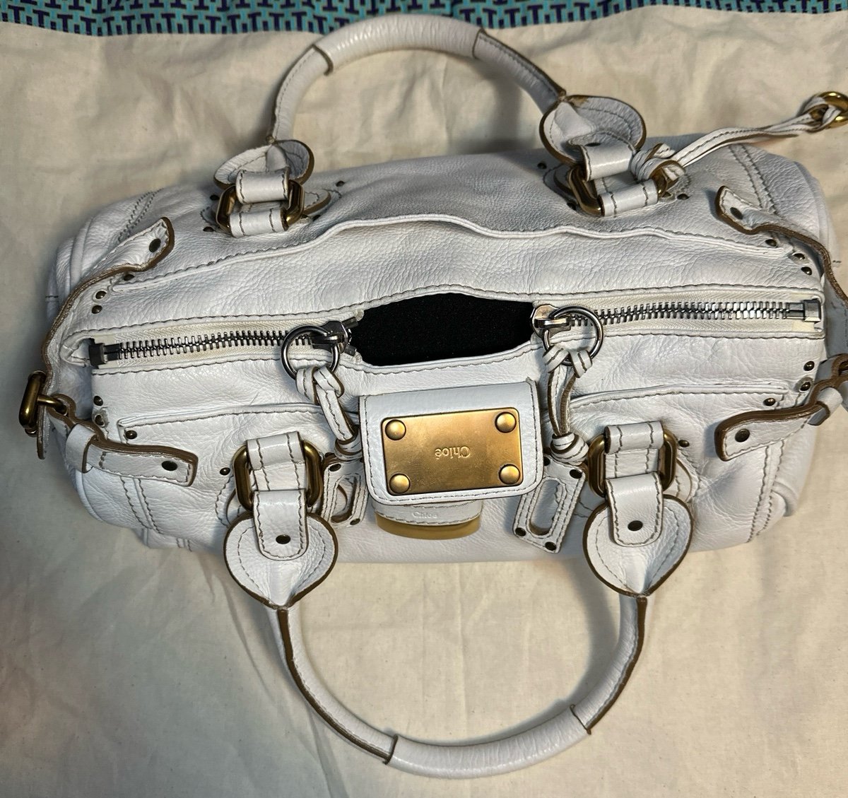 Chloe white tote