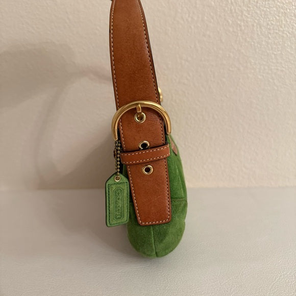 COACH Green Suede SoHo Bag rare y2k vintage