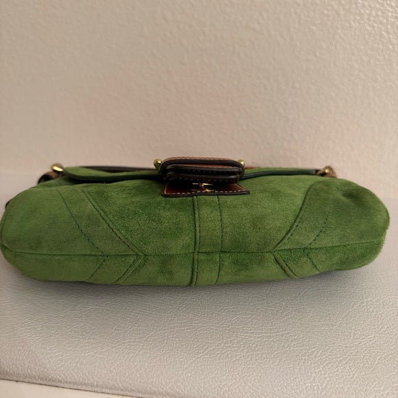 COACH Green Suede SoHo Bag rare y2k vintage