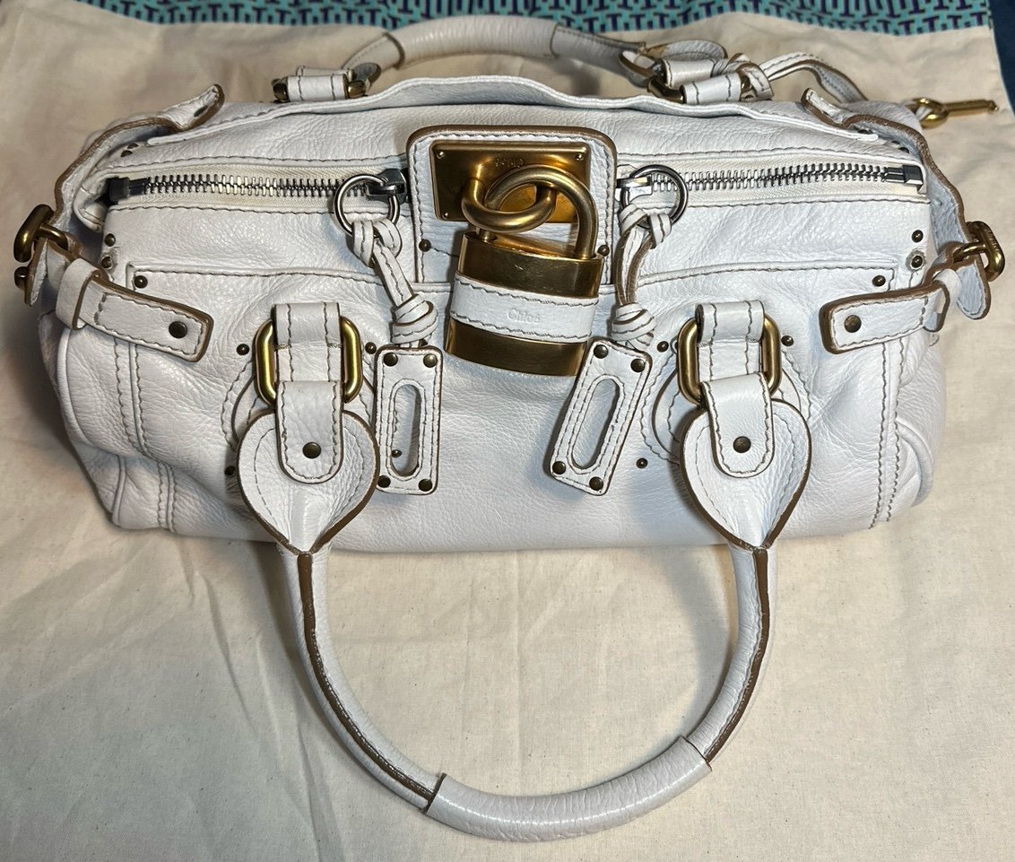 Chloe white tote