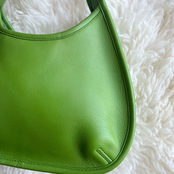 Rare Vintage Coach Ergo Bag Mini Green Leaf 9027 Satchel Hobo Shoulder Bag