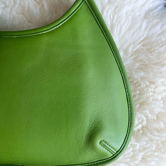 Rare Vintage Coach Ergo Bag Mini Green Leaf 9027 Satchel Hobo Shoulder Bag