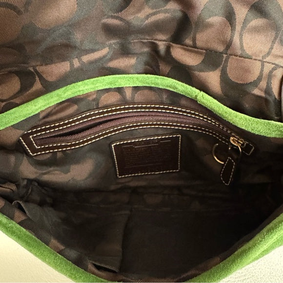 COACH Green Suede SoHo Bag rare y2k vintage