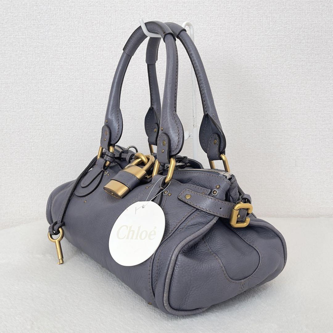 Chloe Paddington Handbag Padlock Leather Rare Color