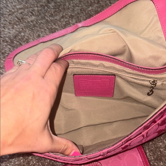 Pink Coach Soho with matching wallet