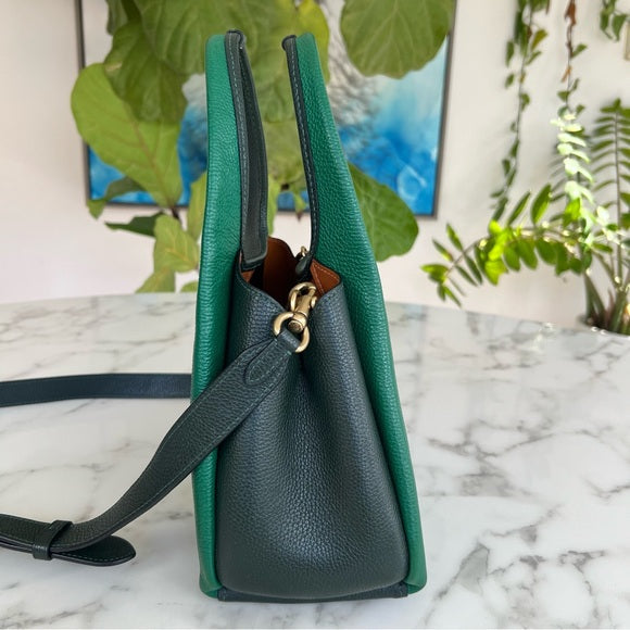 COACH Lana Shoulder Bag 23 In Colorblock Amazon Green Multi CM575 Crossbody