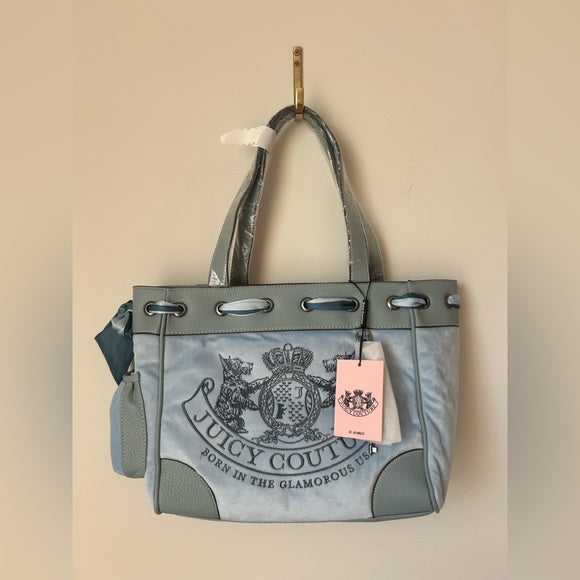 Viral Juicy Couture UK Blue Gray Daydreamer Tote Bag