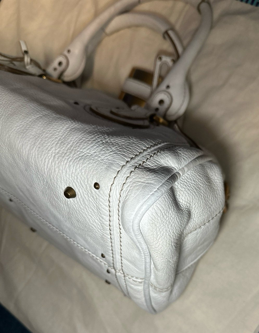 Chloe white tote