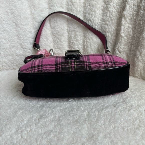 Y2K Coach Plaid Demi Buckle Mini Bag 🩷