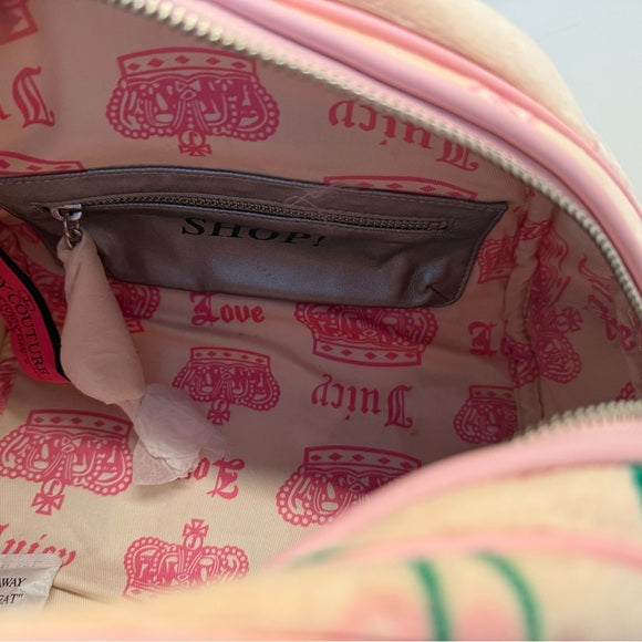 VTG Juicy Couture Cherry Zip Handbag - Pink Shoulder Purse