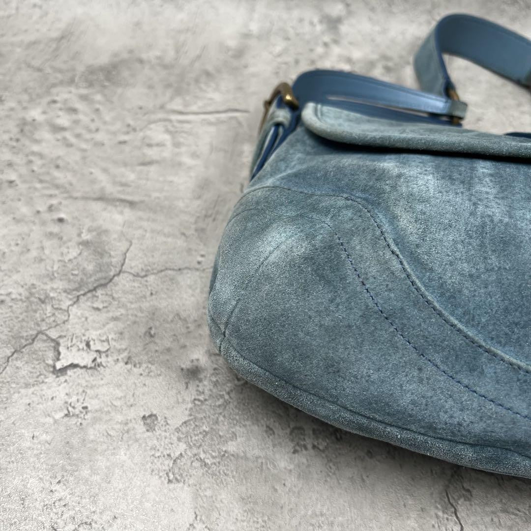 Coach Vintage Soho Shoulder Bag Suede Leather Jean blue 9253 Used Women