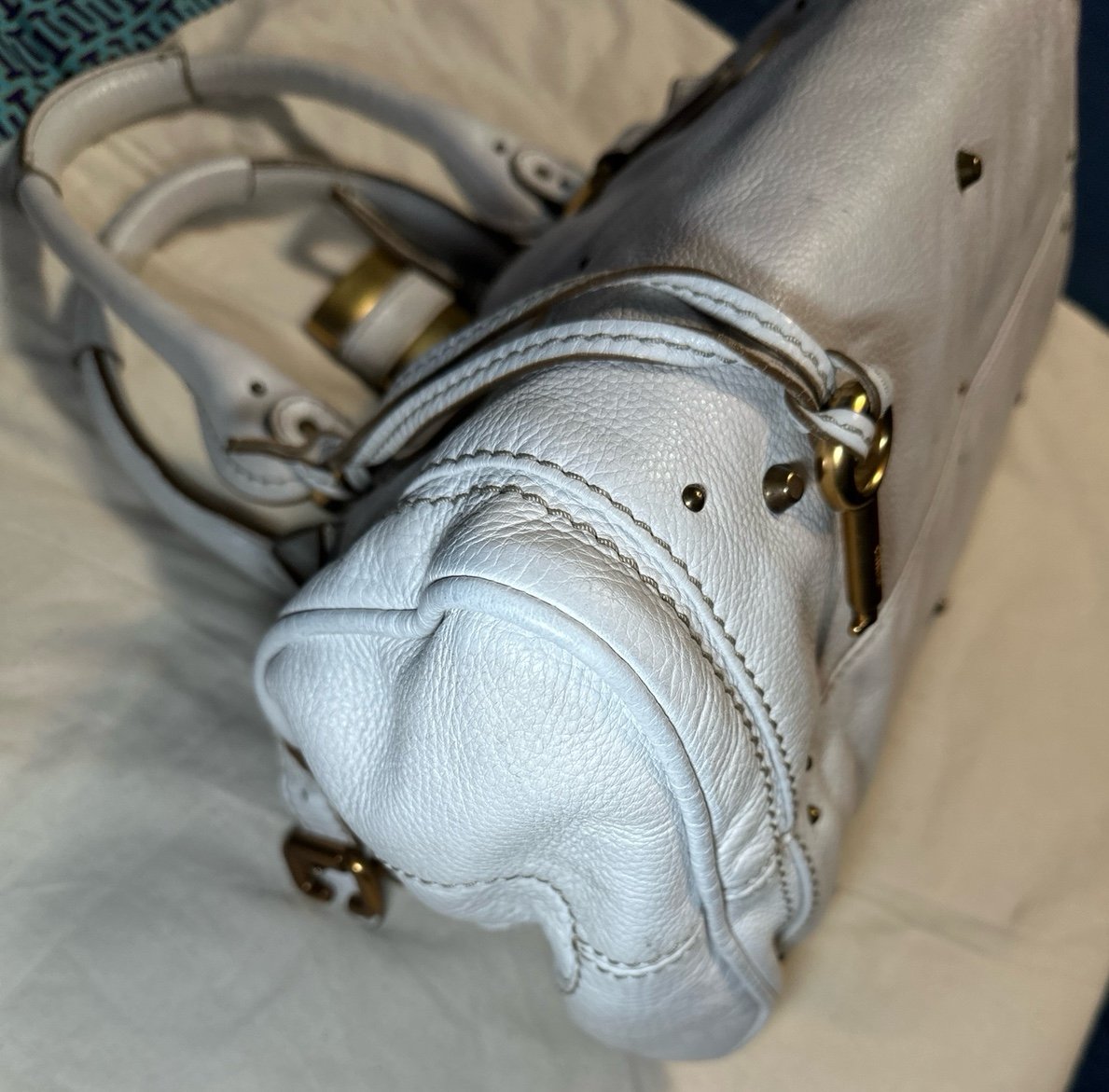 Chloe white tote