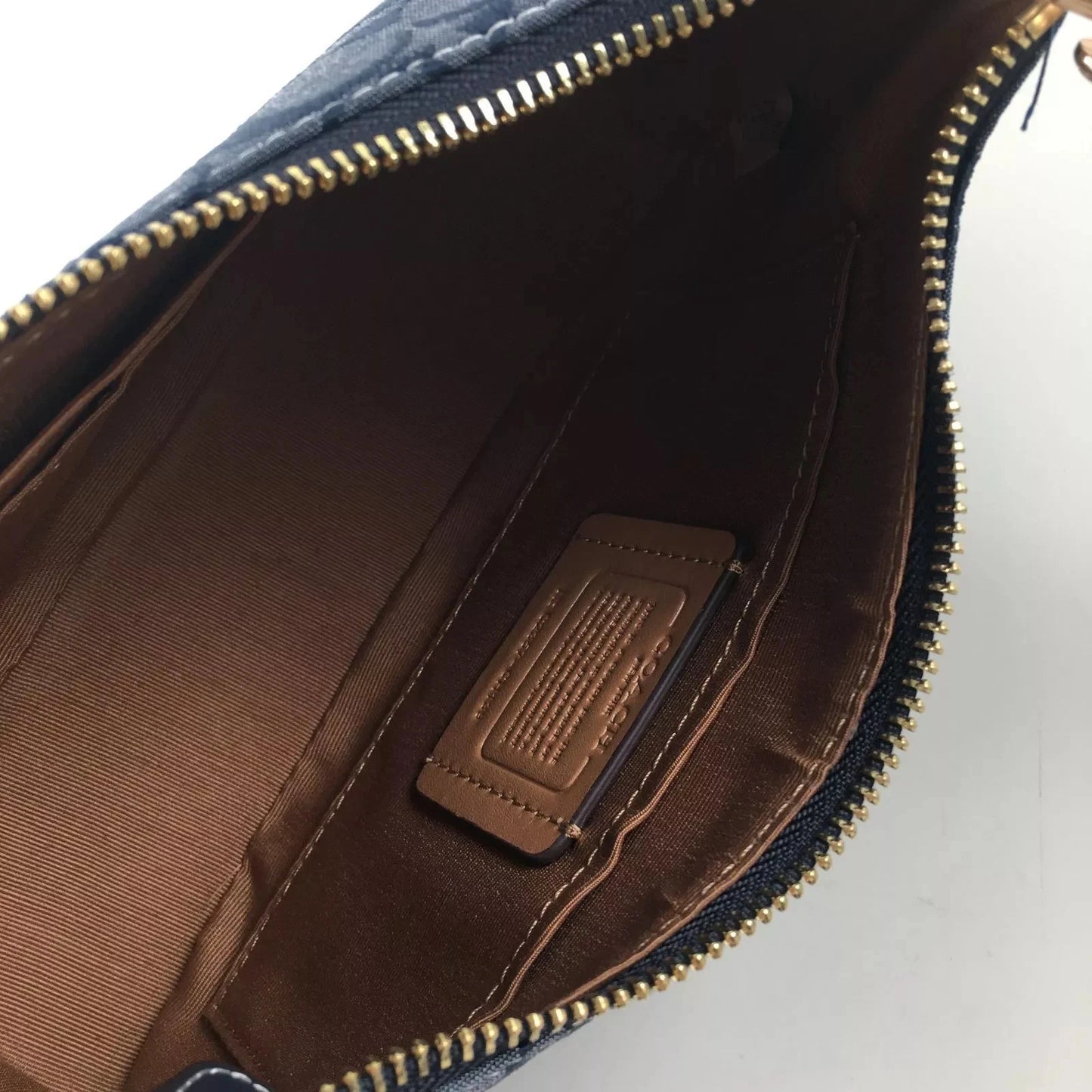 COACH CH139 Teri Shoulder Bag Signature Chambray Blue Outlet New