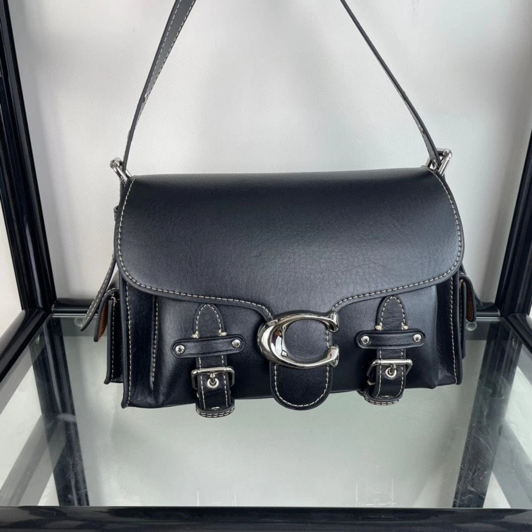 COACH CT721 Black Cargo Soft Tabby Shoulder Bag Crossbody bag Outlet NEW