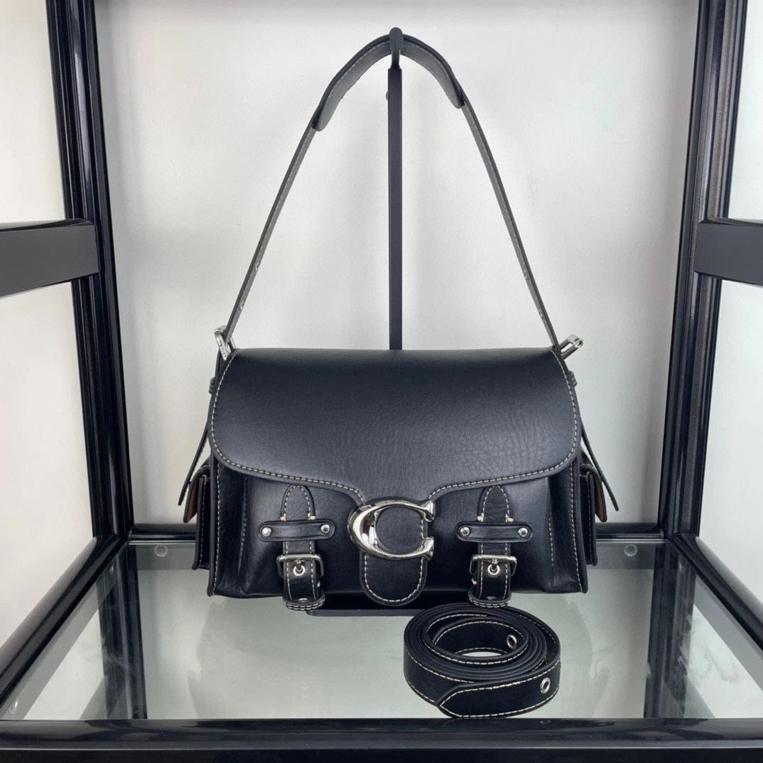 COACH CT721 Black Cargo Soft Tabby Shoulder Bag Crossbody bag Outlet NEW