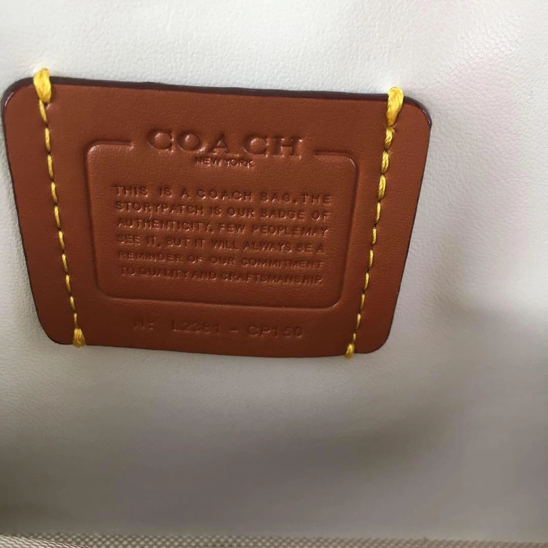 COACH Tabby 26 Quilted Shoulder Bag Leather White/Gold CP150 outlet