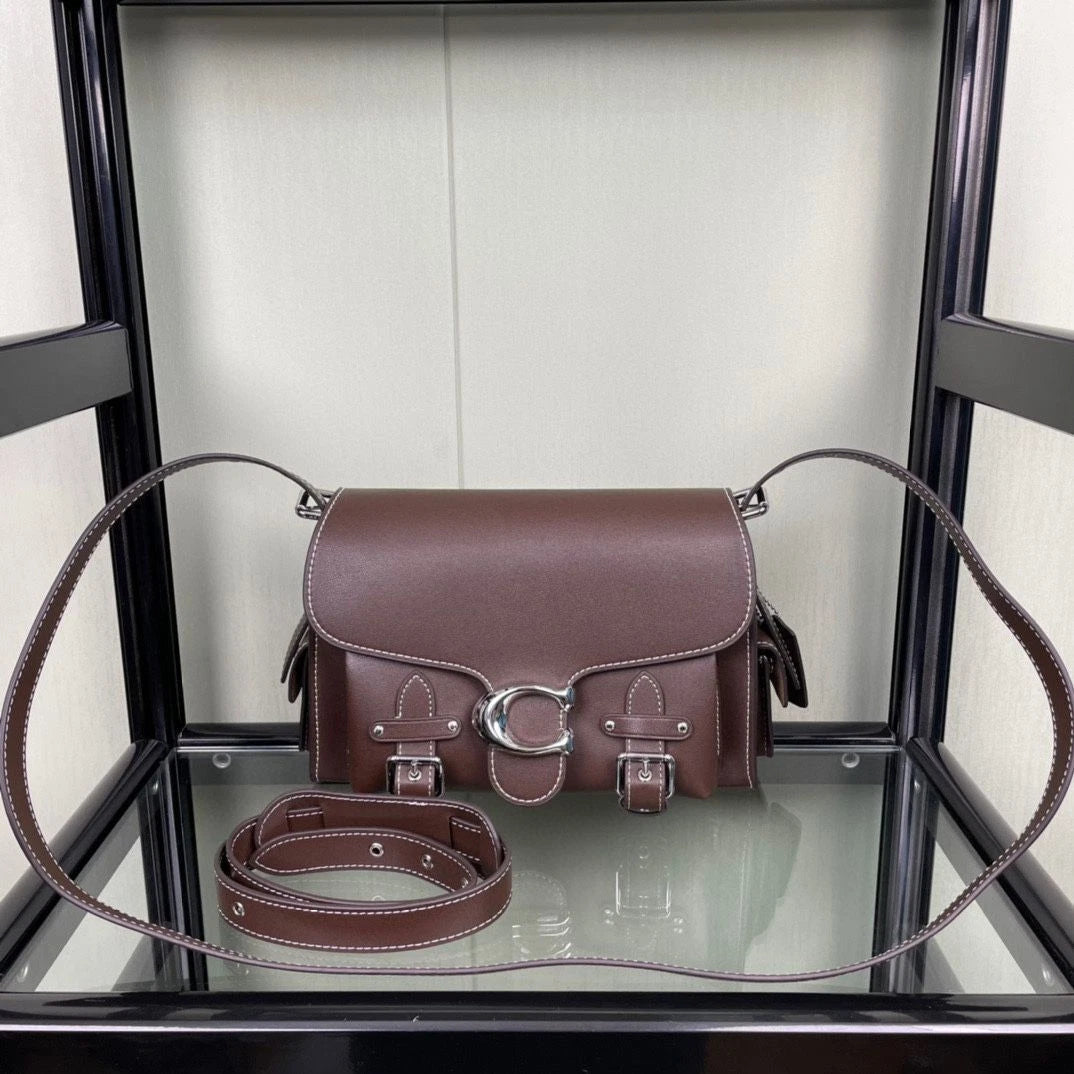 COACH Cargo Soft Tabby Leather Shoulder Bag Maple CT721 Outlet