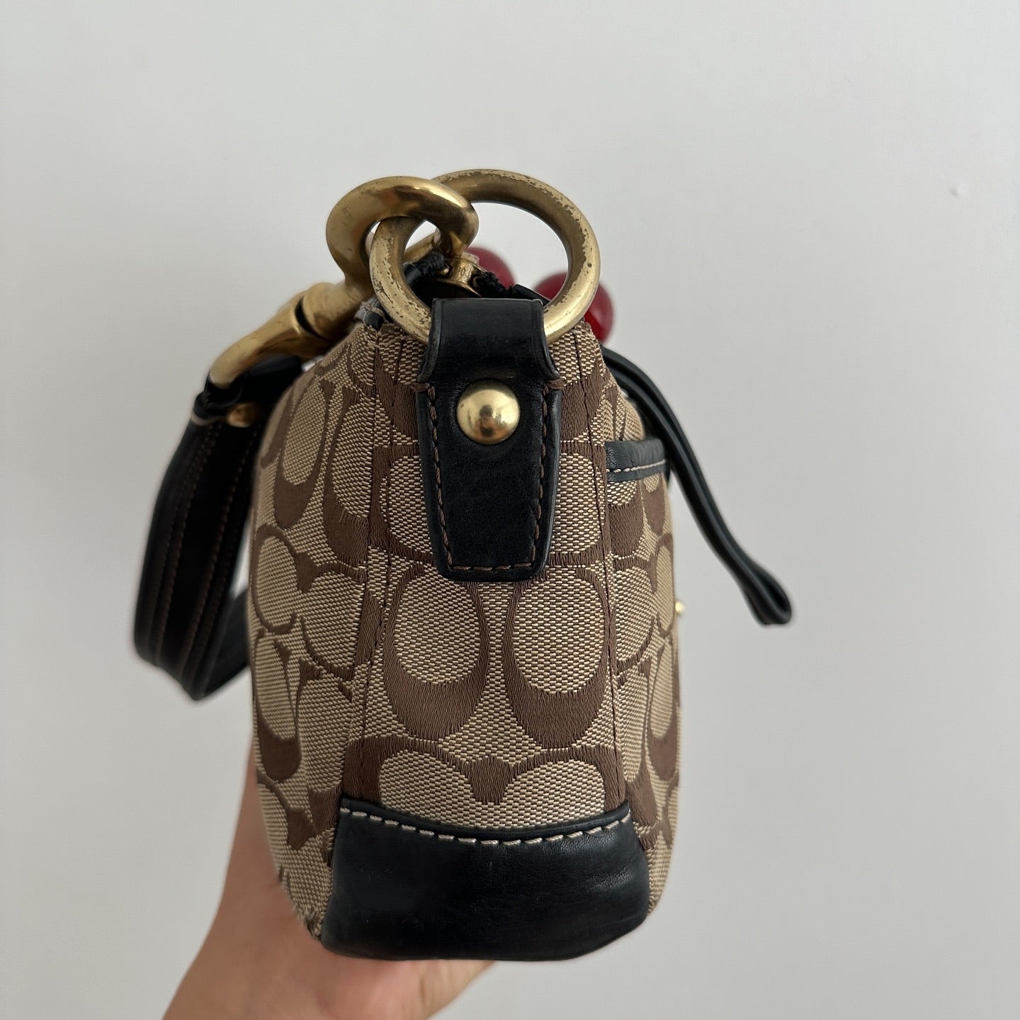 Coach legacy turnlock monogram bag
