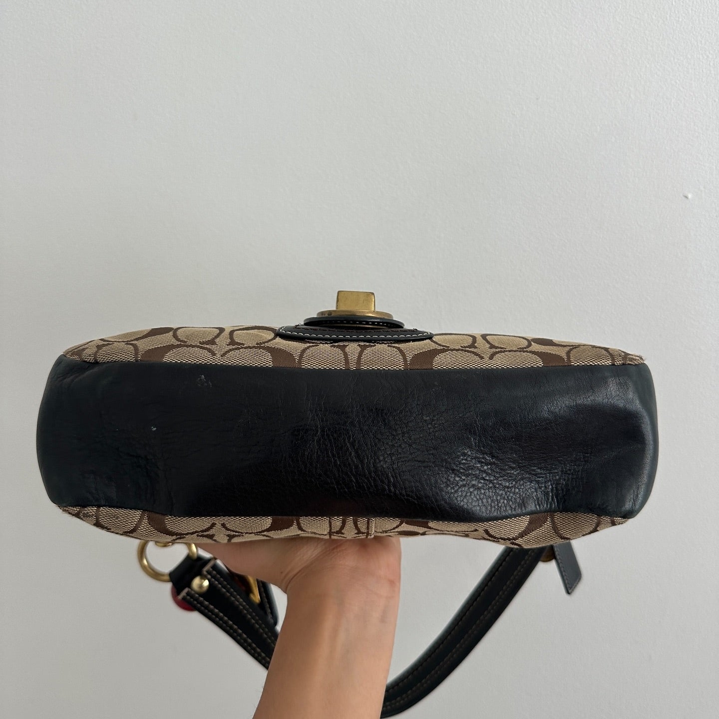 Coach legacy turnlock monogram bag