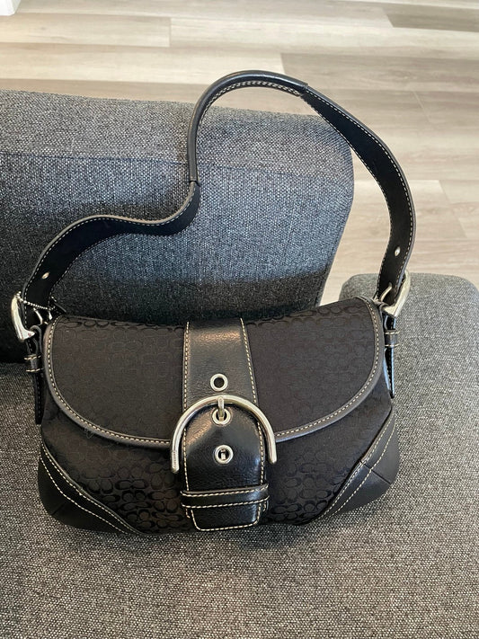 Coach c signature black mini soho