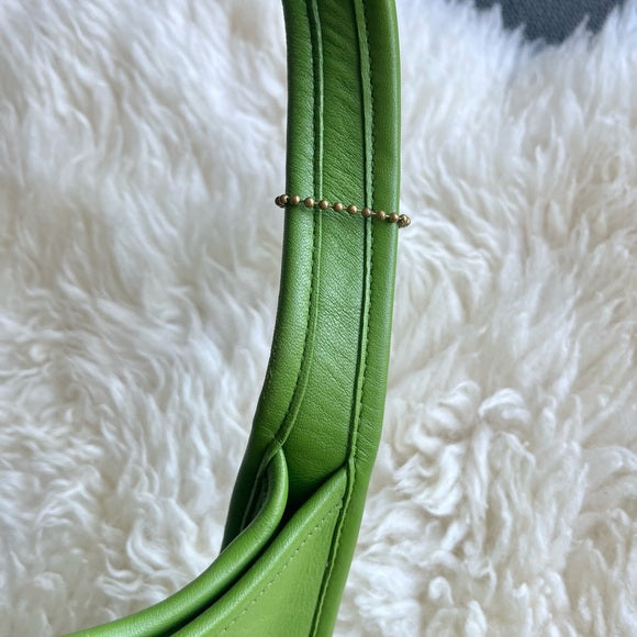 Rare Vintage Coach Ergo Bag Mini Green Leaf 9027 Satchel Hobo Shoulder Bag