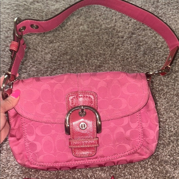 Pink Coach Soho with matching wallet