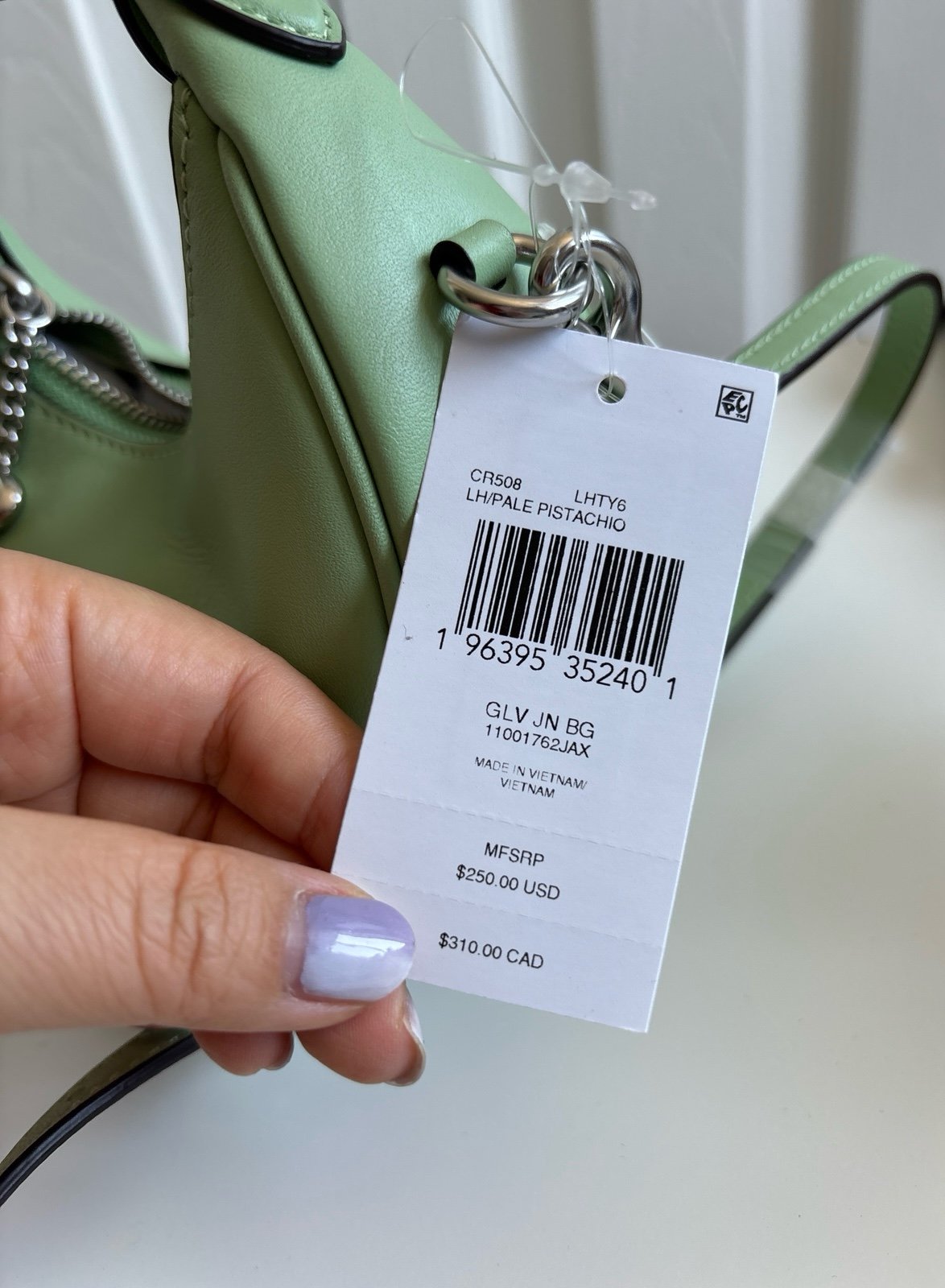 Coach Jonie Bag in Pale Pistachio