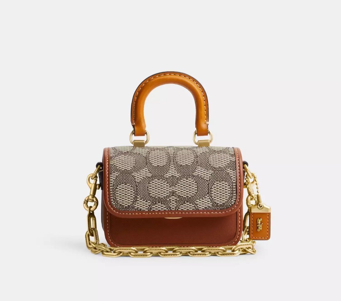 Coach Rogue Top Handle Bag 12 In Signature Textile Jacquard
