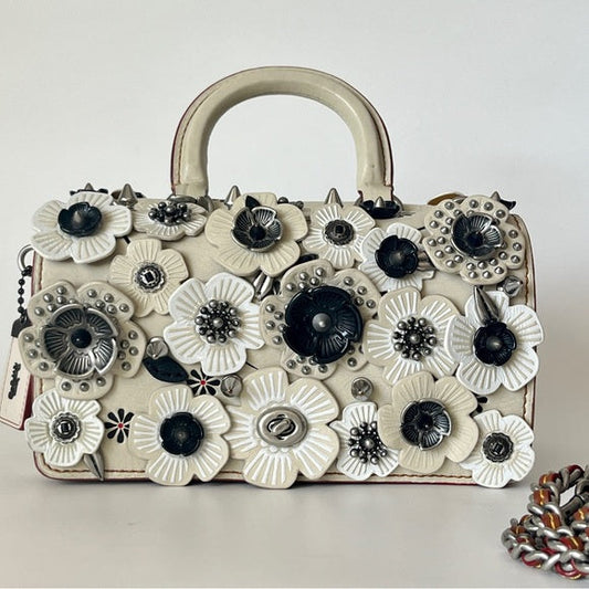 Coach Double Dinky With Chalk Wild Tea Rose 1941 Runway Collection