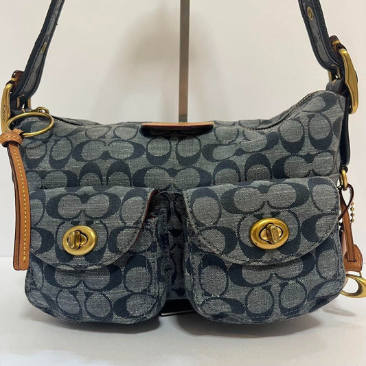 Authentic Coach hand bag Legacy Turnlock Shoulder  65th  canvas rare y2k vintage