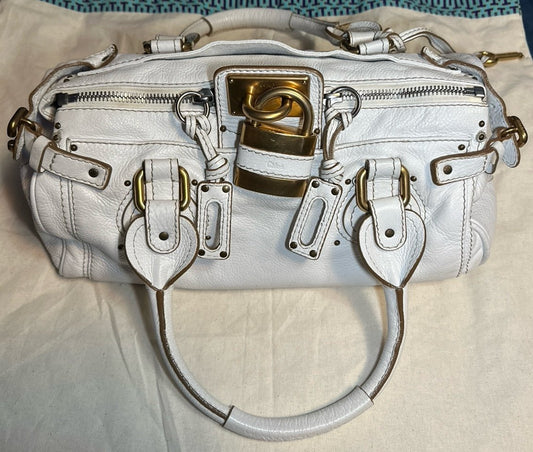 Chloe white tote