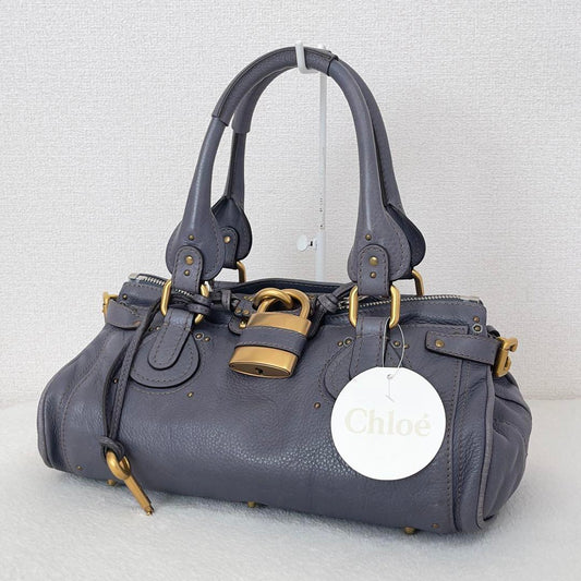 Chloe Paddington Handbag Padlock Leather Rare Color