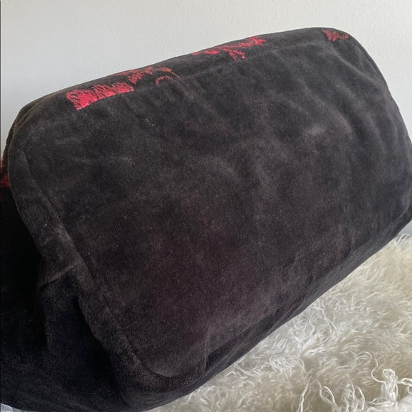 RARE Y2K Juicy Couture Black and Red Velvet Scottie Dog Bag