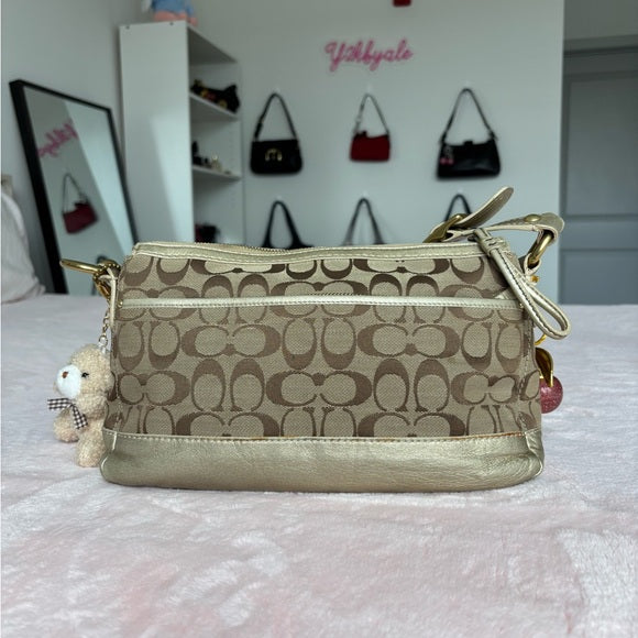 Y2K Coach Legacy Turnlock 2 Pocket Shoulder Bag 🤎