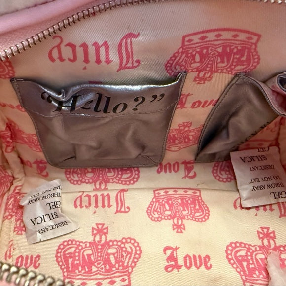 VTG Juicy Couture Cherry Zip Handbag - Pink Shoulder Purse