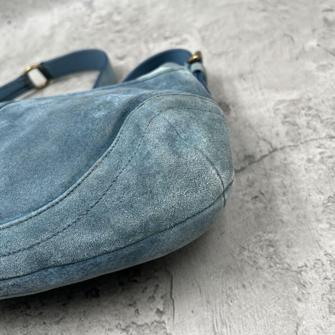 Coach Vintage  Soho Shoulder Bag Suede Leather Jean blue 9253 Used Women