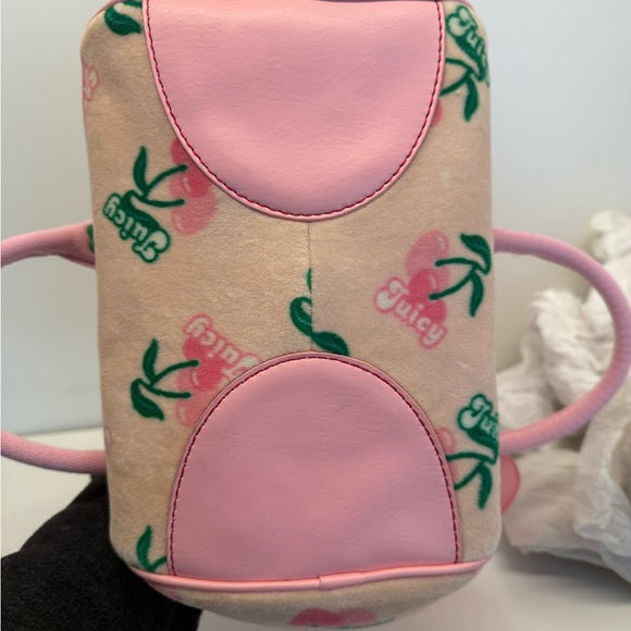 VTG Juicy Couture Cherry Zip Handbag - Pink Shoulder Purse