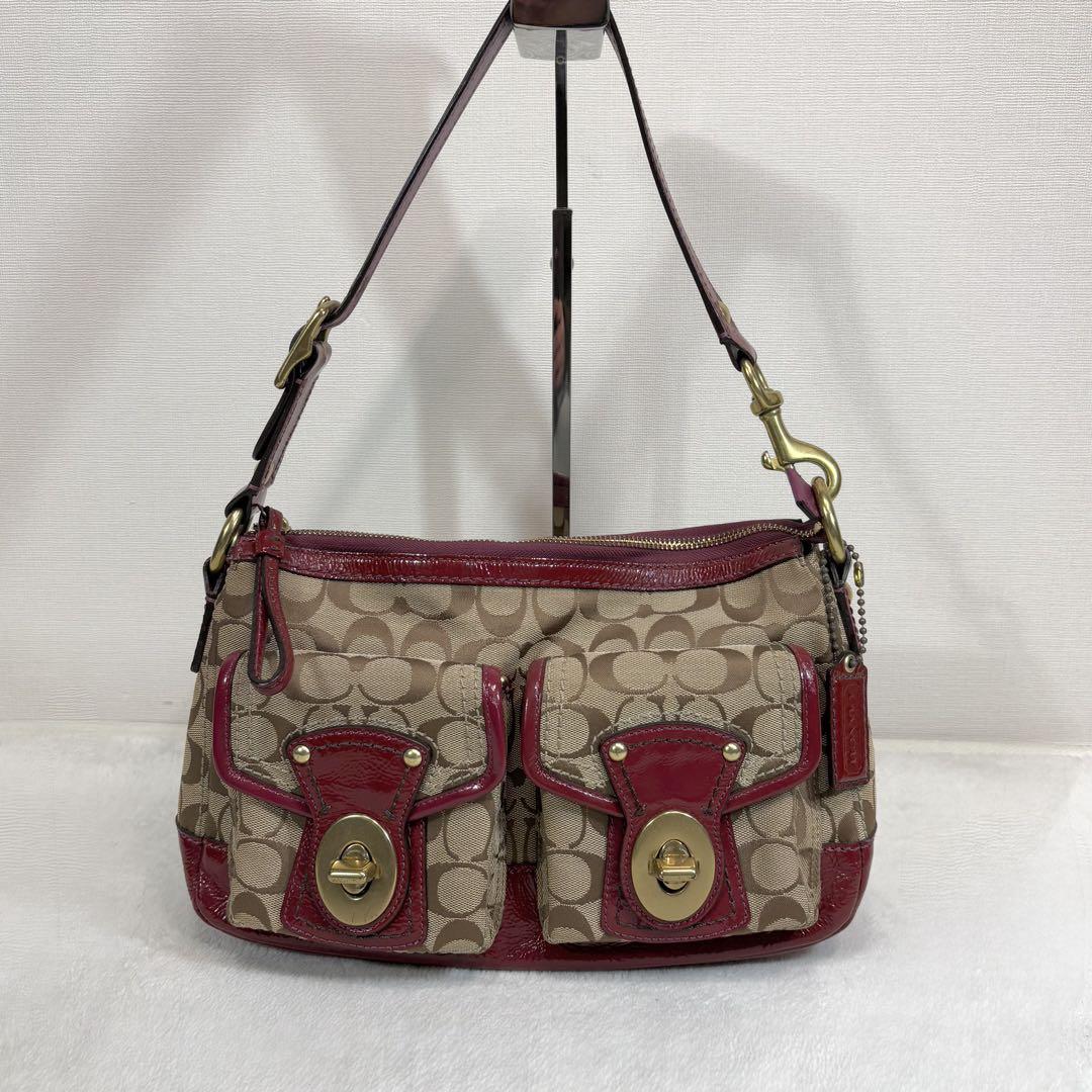 y2k Coach Legacy Turn Lock Shoulder Bag
