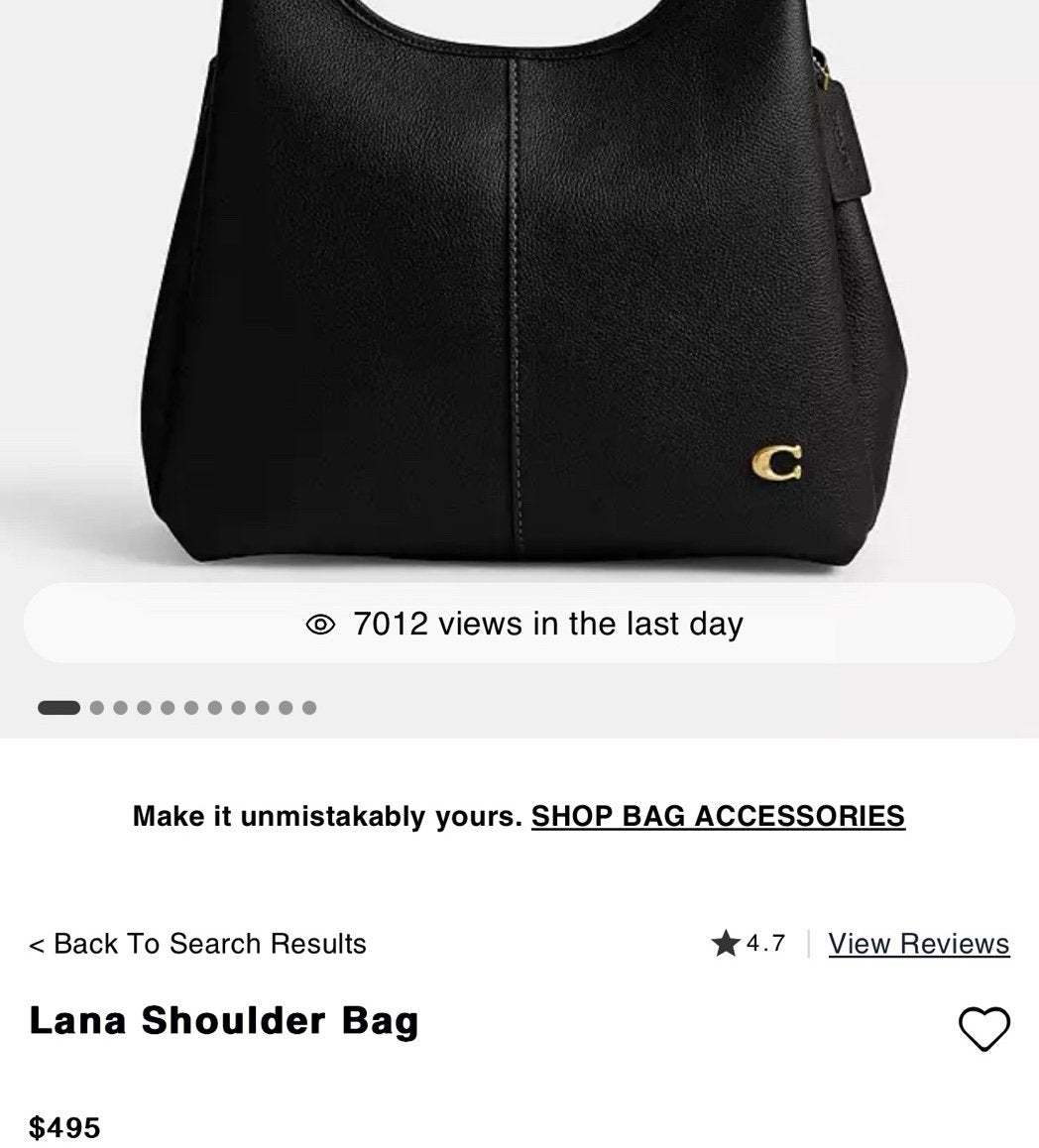 Coach Lana Shoulder Bag Black
