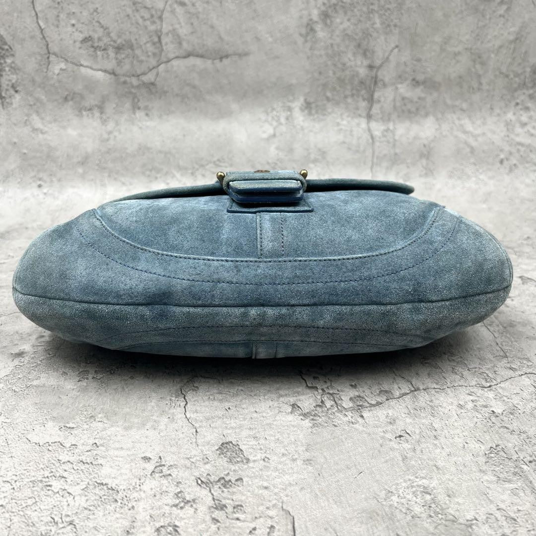 Coach Vintage  Soho Shoulder Bag Suede Leather Jean blue 9253 Used Women