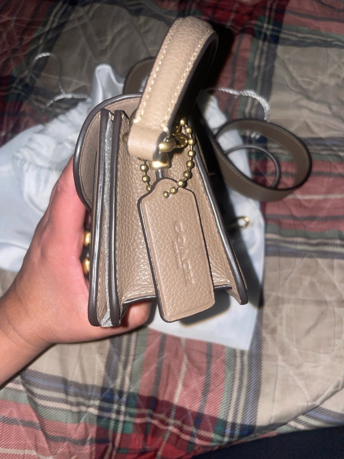 Coach tabby 20 dark stone