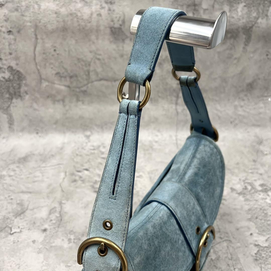 Coach Vintage  Soho Shoulder Bag Suede Leather Jean blue 9253 Used Women