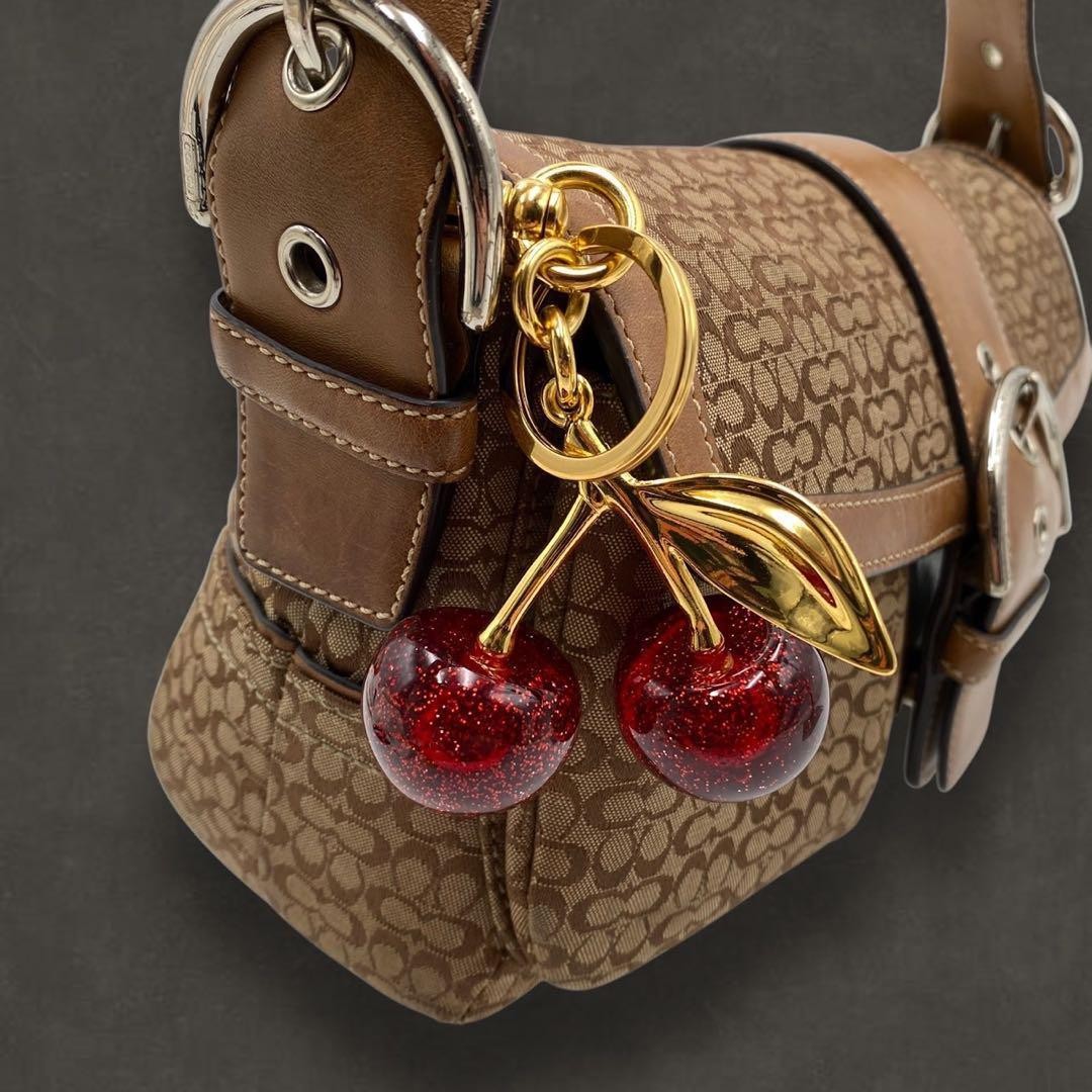 coach signature Flap Soho Shoulder bag beige brown 624