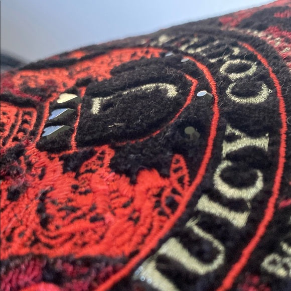 RARE Y2K Juicy Couture Black and Red Velvet Scottie Dog Bag